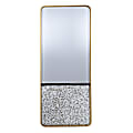 SEI Radmill Rectangular Wall Mirror, 25-1/2" x 53-1/4", Gold/Black