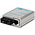 Omnitron miConverter/S 10/100 Ethernet Fiber Media Converter RJ45 SC Single-Mode 30km - 1 x 10/100BASE-T, 1 x 100BASE-LX, USB Powered, Lifetime Warranty