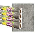 Teacher Created Resources® Better Than Paper® Bulletin Board Paper Rolls, 4' x 12', Concrete, Pack Of 4 Rolls