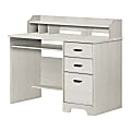 South Shore Versa 45"W Computer Desk With Hutch, Winter Oak