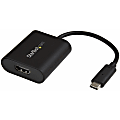 StarTech.com USB C to HDMI Adapter - With Stay Awake - Presentation Mode - 4K at 60Hz - Thunderbolt 3 Compatible - USB C Adapter - Use this unique adapter to prevent your USB Type-C computer from entering power save mode during presentations