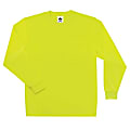 Ergodyne GloWear 8091 Non-Certified Long-Sleeve T-Shirt, Medium, Lime