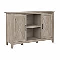 Bush® Furniture Key West 47"W Accent Cabinet With Doors, Washed Gray, Standard Delivery 1 thumbnail image