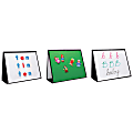 Learning Resources 3 in 1 Portable Non-Magnetic Dry-Erase Whiteboard/Bulletin Board Easel, 15" x 20", Metal Frame With Black Finish 1 thumbnail image