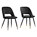 Glamour Home Ania Dining Chairs, Black, Set Of 2 Chairs 1 thumbnail image