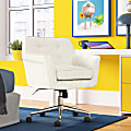 Serta® Ashland Mid-Back Office Chair, Ivory/Chrome