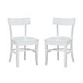 Linon Home Décor Products Stilson Side Chairs, White, Set Of 2 Chairs