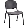 Lorell Low-Back Stack Chairs - Polypropylene Seat - Polypropylene Back - Low Back - Four-legged Base - Black - 4 / Carton 1 thumbnail image
