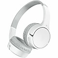 Belkin Wireless Bluetooth On-Ear Headphones for Kids w/ Mic - 85dB Limit - w/ USB-C Cable - Headset - White - Stereo - Mini-phone (3.5mm) - Wired/Wireless - Bluetooth - 30 ft - On-ear, Over-the-head, Over-the-ear - Binaural - Circumaural - White 1 thumbnail image