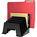Kantek 5-Compartment Incline Sorter, 5 Compartment(s), 6"H x 8"W x 5.8"D, Desktop, Black, 1Each 1 thumbnail image