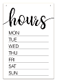 COSCO® Dry-Erase Hours Sign, 8" x 12", White 1 thumbnail image