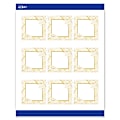 Avery® Printable Cards With Sure Feed® Technology, 2-1/2" x 2-1/2", Matte White With Gold Florals, Pack Of 90 1 thumbnail image