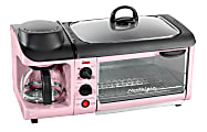 Nostalgia Retro 3-in-1 Family Size Breakfast Station, 12" x 19-1/4", Pink 1 thumbnail image
