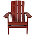 Flash Furniture Charlestown All-Weather Adirondack Chair, Red