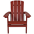 Flash Furniture Charlestown All-Weather Adirondack Chair, Red 1 thumbnail image