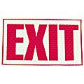 LC Industries Glow-In-The-Dark Exit Sign, 7 3/4"H x 9 3/4"W x 1/64"D, Red/White
