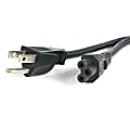 StarTech.com 6 ft Standard Laptop Power Cord - NEMA 5-15P to C5 -Slot Laptop Computer Power Cable - Power cable - PXT101NB3S 1 thumbnail image
