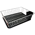 Megachef 16" Counter Top Drying Dish Rack, Black 1 thumbnail image