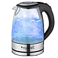 MegaChef 1.7-Liter Stainless Steel Electric Tea Kettle, Clear