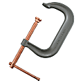 Drop Forged C-Clamp, Sliding Pin Handle, 4-1/8 in Throat Depth, 6 in L 1 thumbnail image