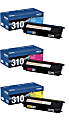 Brother® TN310 3-Color Cyan/Magenta/Yellow Toner Cartridges, Pack Of 3 Cartridges, TN310CMY-OD 1 thumbnail image