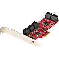 StarTech.com SATA PCIe Card, 10 Port PCIe SATA Expansion Card, 6Gbps SATA Adapter, 10 Mini-SAS/SATA Cables, PCI Express to SATA Converter 1 thumbnail image