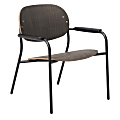 KFI Studios Tioga Lounge Guest Chair With Arms, Dark Chestnut/White 1 thumbnail image