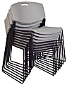 Regency Zeng Polyurethane Armless Stacking Chairs, Black/Gray, Pack Of 8 Chairs 1 thumbnail image