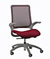 Eurotech Hawk Mesh Mid-Back Task Chair, Burgundy/Gray 1 thumbnail image