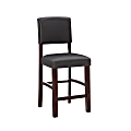 Linon Franklin Faux Leather Counter Stool, Espresso/Dark Brown