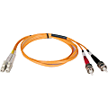 Tripp Lite 2M Duplex Multimode 50/125 Fiber Optic Patch Cable LC/ST 6' 6ft 2 Meter - LC Male - ST Male - 6.56ft - Orange