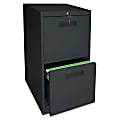 Lorell® 19"D Vertical 2-Drawer Mobile Pedestal File Cabinet, Black 1 thumbnail image