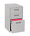 Lorell® 19"D Vertical 3-Drawer Mobile Pedestal File Cabinet, Metal, Putty