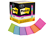 Post-it Super Sticky Notes, 3 in x 3 in, 15 Pads, 45 Sheets/Pad, 2x the Sticking Power, Assorted Bright Colors