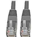 Tripp Lite Cat6 Cat5e Gigabit Molded Patch Cable RJ45 M/M 550MHz Gray 1ft 1' - 128 MB/s - 1 ft - Gray 1 thumbnail image