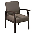 Lorell® Deluxe Guest Chair, Taupe/Espresso