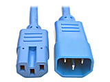Eaton Tripp Lite Series Power Cord C14 to C15 - Heavy-Duty, 15A, 250V, 14 AWG, 3 ft. (0.91 m), Blue - P018003ABL 1 thumbnail image