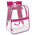 Trailmaker Mini Stadium Approved Backpack, 12”H x 10”W x 4”D, Clear/Pink