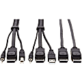 Tripp Lite Dual DisplayPort KVM Cable Kit 4K USB 3.5 mm Audio 3xM/3xM 6ft - 60 MB/s - Supports up to 3840 x 2160 - Gold Plated Contact - Black 1 thumbnail image