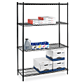 Lorell® Industrial Wire Shelving Starter Unit, 48"W x 24"D, Black 1 thumbnail image