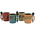 Mr. Coffee Cafe Americano 8-Piece Cup And Spoon Set, 13 Oz, Assorted Colors 1 thumbnail image