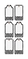 Barker Creek® Accents, Double-Sided, Chevron Black And White, Pack Of 36