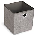 Realspace® Collapsible Storage Cube, Medium Size, Brown/Dark Grey 1 thumbnail image