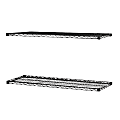 Lorell® Industrial Wire Shelving Extra Shelves, 36"W x 18"D, Black, Set Of 2