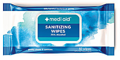 Mediaid® 75% Alcohol Sanitizing Wipes, Pack Of 50