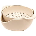 Starfrit ECO by Gourmet - Small Colander & Bowl - White - Wheat Husk Body