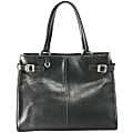 FranklinCovey® Leather Tote Bag With Magnetic Snap, 12"H x 15"W x 6"D, Black 1 thumbnail image