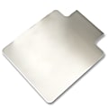Lorell® Hard Floor Straight Edge Chair Mat, 46" x 60", Wide Lip