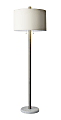 Adesso® Avenue 2-Light Floor Lamp, 61"H, Off-White Shade/White Base 1 thumbnail image