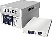 Domtar Husky Opaque Offset Multi-Use Printer & Copy Paper, 5 Reams, White, Tabloid (11" x 17"), 2500 Sheets Per Case, 60 Lb, 94 Brightness 1 thumbnail image